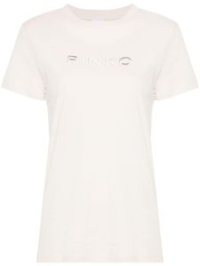 PINKO t-shirt en coton à logo brodé - Tons neutres