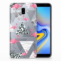 Samsung Galaxy J6 Plus (2018) TPU Hoesje Flamingo Triangle