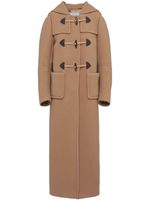 Prada duffle-coat en velours - Marron