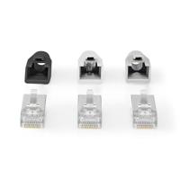 RJ45-Connector | RJ45 Pass Through | Stevig/Gesnoerd FTP CAT6a | Recht | Verguld | 10 Stuks | PVC | - thumbnail