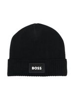 BOSS Kidswear bonnet à logo brodé - Noir