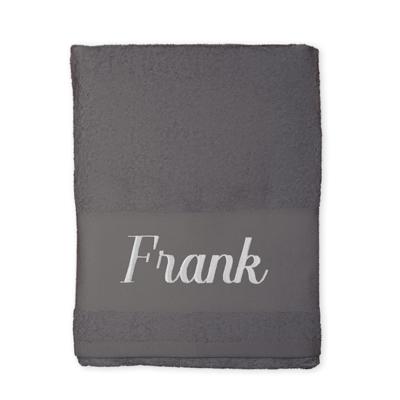 Handdoek borduren - Antraciet