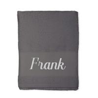 Handdoek borduren - Antraciet