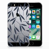 Apple iPhone SE | 5S TPU Case Leaves Blue - thumbnail