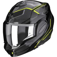 SCORPION EXO-Tech Evo Animo, Systeemhelm, Zwart-Fluo Geel