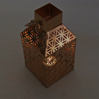 Sfeerlicht Bloem des Levens - 21x10 - Metaal - Goud (2 stuks) - L