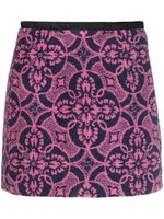 Marine Serre minijupe en jacquard - Rose