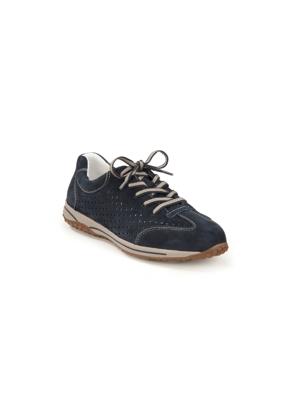 Sneakers Florenz van leer met perforatiemotief Van Gabor Comfort blauw