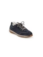 Sneakers Florenz van leer met perforatiemotief Van Gabor Comfort blauw