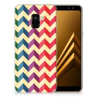 Samsung Galaxy A8 Plus (2018) TPU bumper Zigzag Multi Color