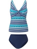 Tankini knoopdetail Van Sunmarin blauw