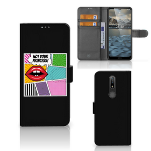 Nokia 2.4 Wallet Case met Pasjes Popart Princess