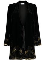 Rixo robe en velours Iris à coupe courte - Noir