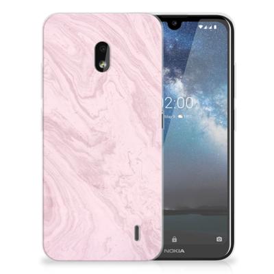 Nokia 2.2 TPU Siliconen Hoesje Marble Pink - Origineel Cadeau Vriendin Nokia 2.2 TPU Siliconen Hoesje Marble Pink - Origineel Cadeau Vriendin