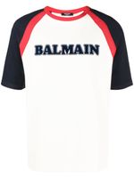 Balmain t-shirt en coton à logo imprimé - Tons neutres