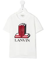 Lanvin Enfant t-shirt en coton à logo brodé - Blanc