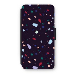 Dark Rounded Terrazzo: iPhone 8 Plus Flip Hoesje