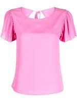 LIU JO blouse plissée à manches courtes - Rose