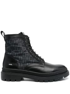 Karl Lagerfeld bottines Outland à empiècements contrastants - Noir