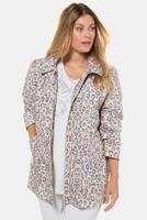 Ulla Popken Jas, luipaarddessin, afneembare capuchon, 2 zakken - Grote Maten