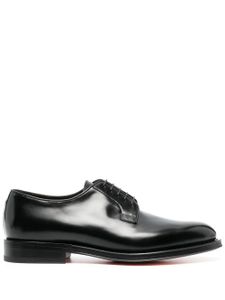 Santoni derbies en cuir poli - Noir