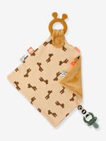 Zachte knuffel met fopspeenbevestiging - DONE BY DEER mosterdgeel