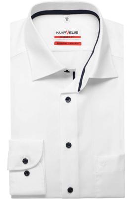 Marvelis Modern Fit Overhemd wit, Effen
