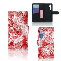 Telefoonhoesje met Naam Xiaomi Mi Note 10 Lite Angel Skull Rood