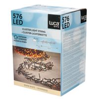 Clusterverlichting 576 warm witte lampjes met afstandsbediening 4,2 m - thumbnail