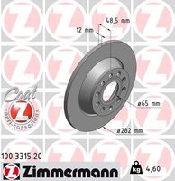 Remschijf ZIMMERMANN, Remschijftype: Massief, u.a. für VW, Seat, Skoda, Audi - thumbnail