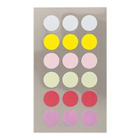 Hobby stickers - 72x stuks - D15 mm - pastel kleuren ronde stickers - Kantoor stickers - Scrapbook - thumbnail