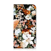 Smart Cover voor iPhone 15 Plus Dark Flowers