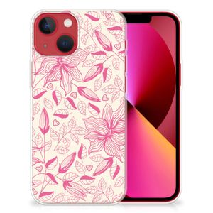 Apple iPhone 13 TPU Case Pink Flowers