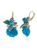 Vintage Hars Roos oorbellen