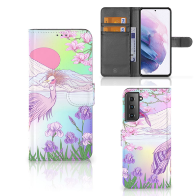 Samsung Galaxy S21 Plus Telefoonhoesje met Pasjes Bird Samsung Galaxy S21 Plus Telefoonhoesje met Pasjes Bird
