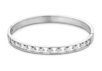 CO88 Collection 8CB-90096 - Stalen bangle met sterren - one-size - zilverkleurig