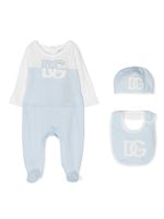 Dolce & Gabbana Kids trousseau de naissance à patch logo - Bleu - thumbnail