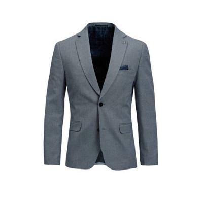 WE Fashion slim fit colbert met all over print donkerblauw WE Fashion slim fit colbert met all over print donkerblauw