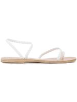 Ancient Greek Sandals braided Eleftheria strappy sandals - Blanc