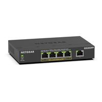 NETGEAR 5-poorts Gigabit Ethernet Unmanaged PoE+ Switch (GS305PP): met 4 PoE+ bij 83 W, desktop- of wandbevestiging