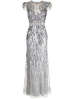 Jenny Packham Marina avondjurk verfraaid met pailletten - Grijs