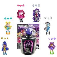 Monster High Toverdranken Minipoppen en Accessoires, Figuren van ongeveer 5 cm lang als verrassing, in fles om neer te zetten met wateronthulling en bedeltjes (personages kunnen variëren), HYB10