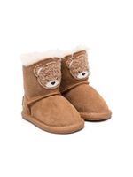 Monnalisa teddy-bear patch boots - Marron - thumbnail