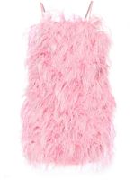 MSGM robe courte ornée de plumes d'autruche - Rose