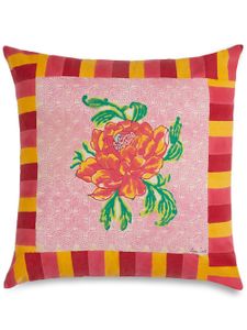 Lisa Corti coussin Camelia Magenta à fleurs - Rose