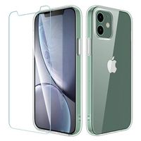 Saii 2-in-1 iPhone 12 Mini TPU-hoesje en schermbeschermer van gehard glas - thumbnail