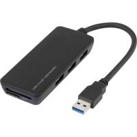 Renkforce USB 3.2 Gen 1-hub 3 poorten Met ingebouwde SD-kaartlezer Zwart - thumbnail