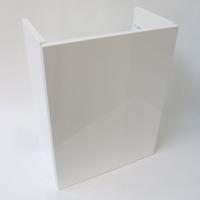 Toiletmeubel INK Contra Fontein Onderkast 40x22x52cm Rechtsdraaiend MDF Gelakt Hoogglans Wit Greeploos