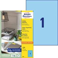 AVERY Zweckform 3448 gekleurde etiketten 100 Stuk blauw