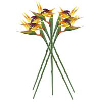 Kunstbloem Strelitzia - 5x - 81 cm - losse tak - kunst zijdebloem - Paradijsvogelplant - decoratie - thumbnail